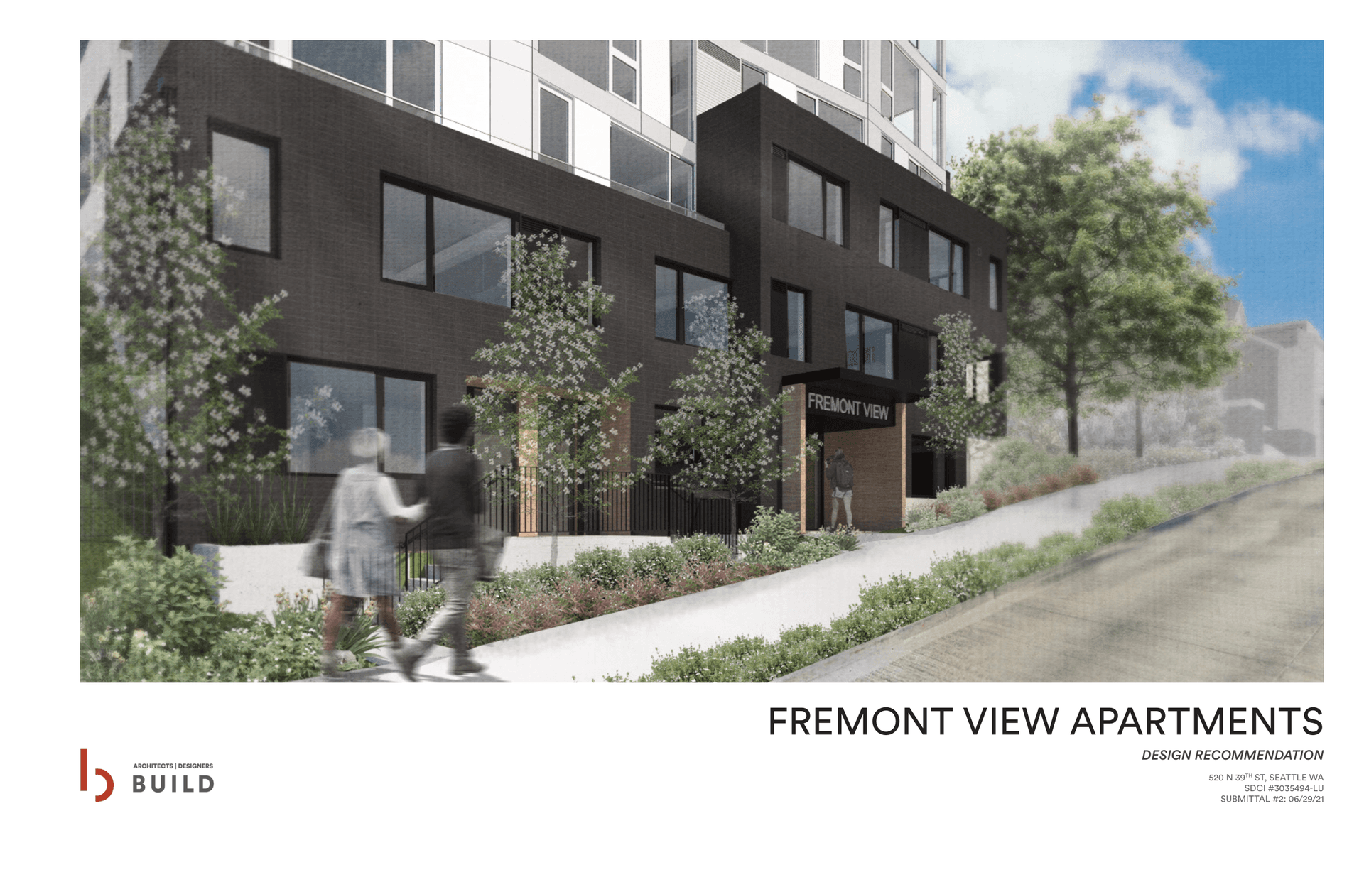 Cover drawing of 519 N Bowdoin Pl, from its design review packet