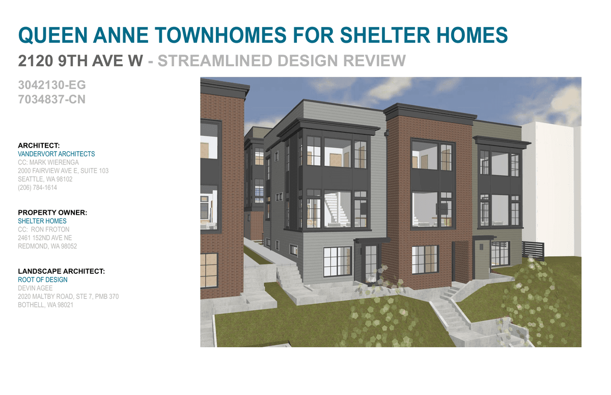 Design drawing, 2120 9th Ave W