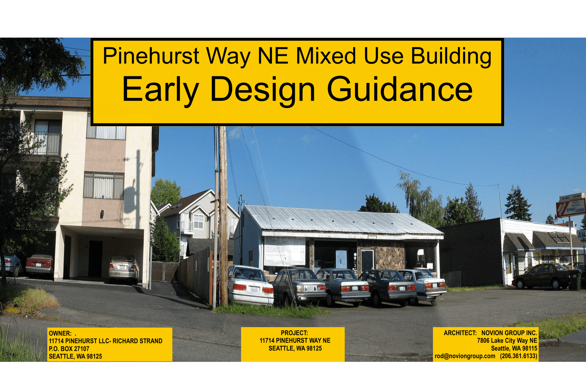 Design drawing, 11716 Pinehurst Way NE