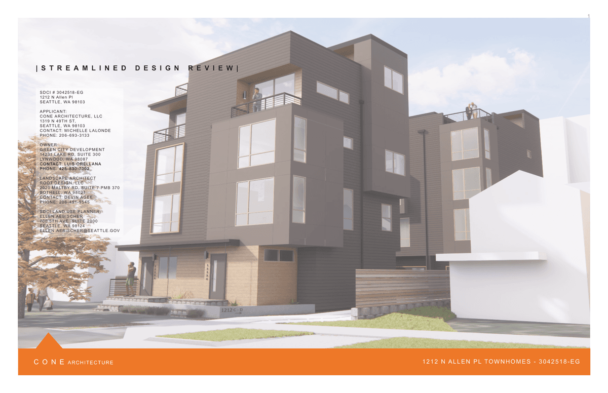 Design drawing, 1212 N Allen Pl