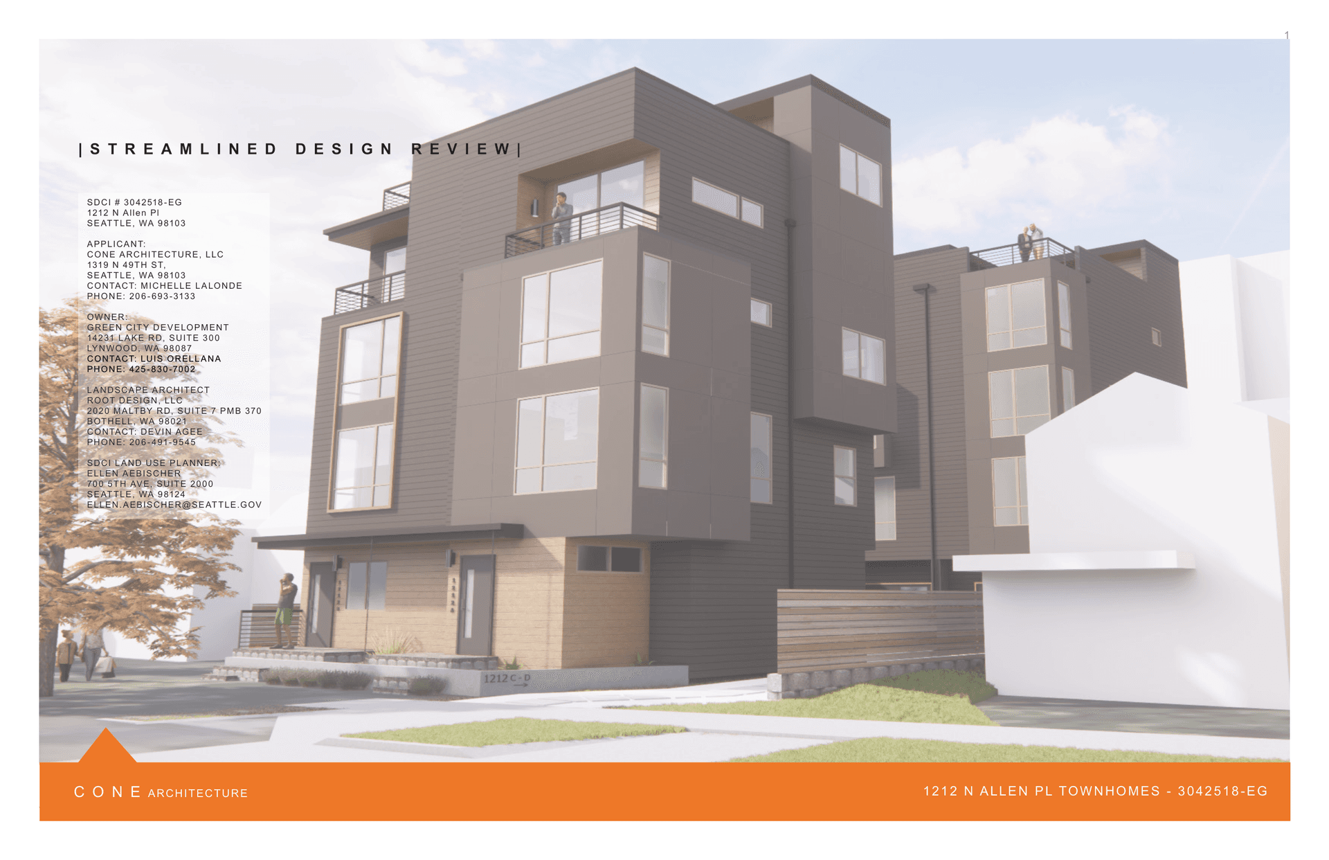 Design drawing, 1212 N Allen Pl