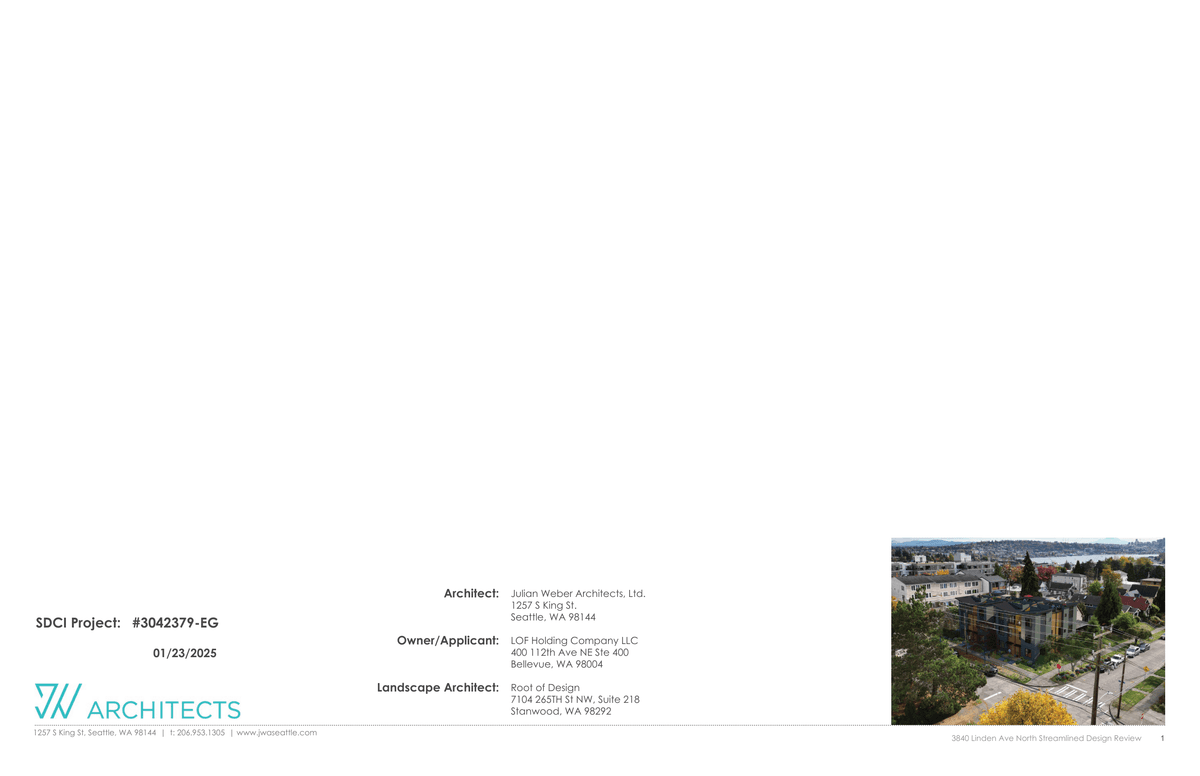 Design drawing, 3840 Linden Ave N