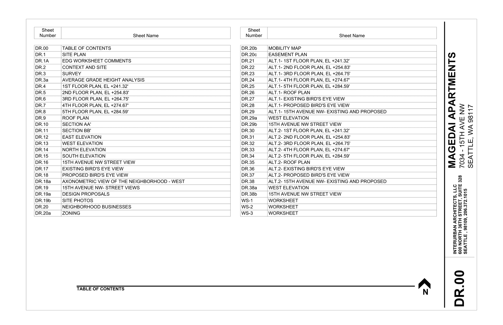 Early design guidance #3041387-EG, sheet 1 of 56