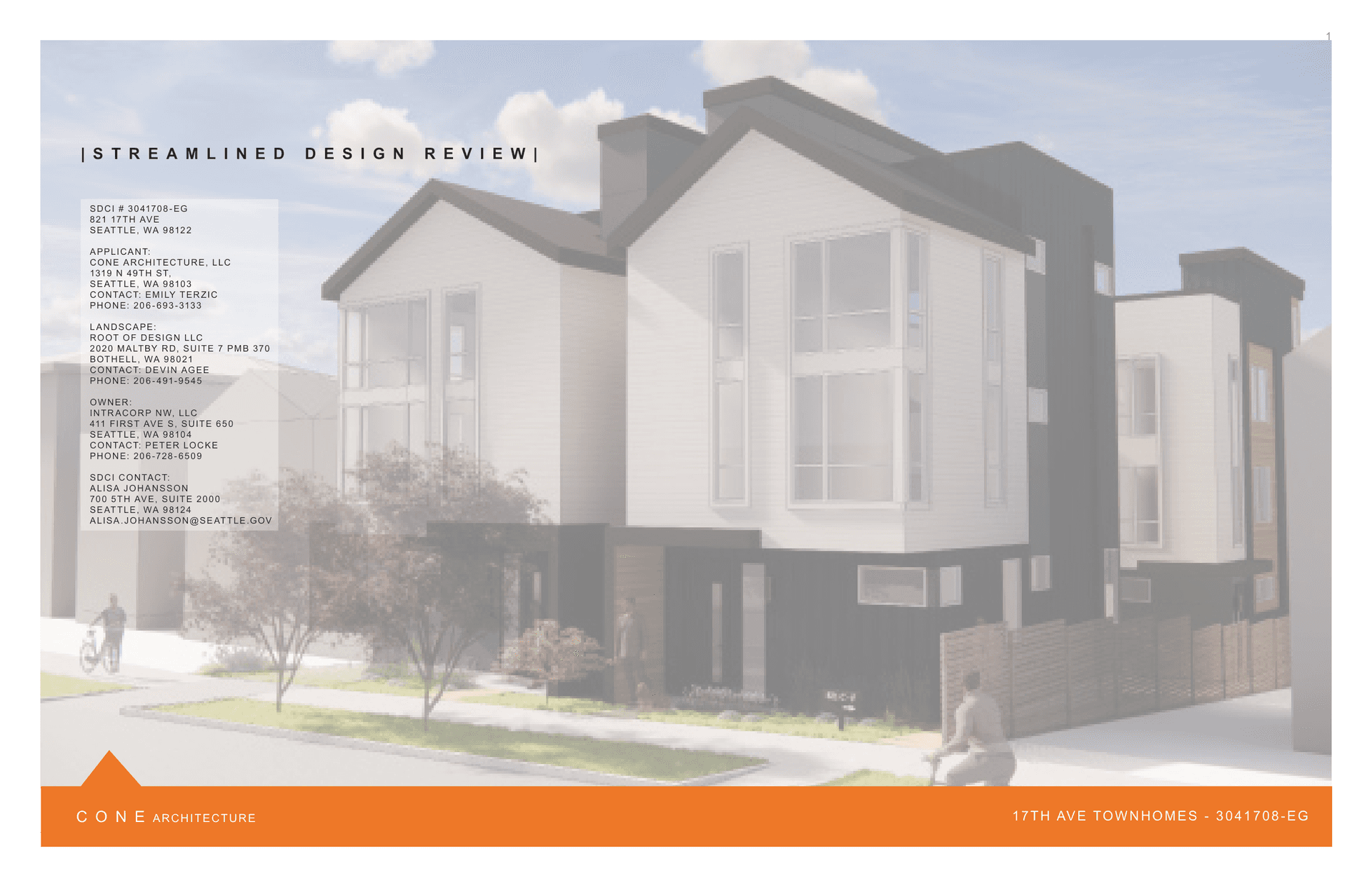 Design drawing, 821 17th Ave