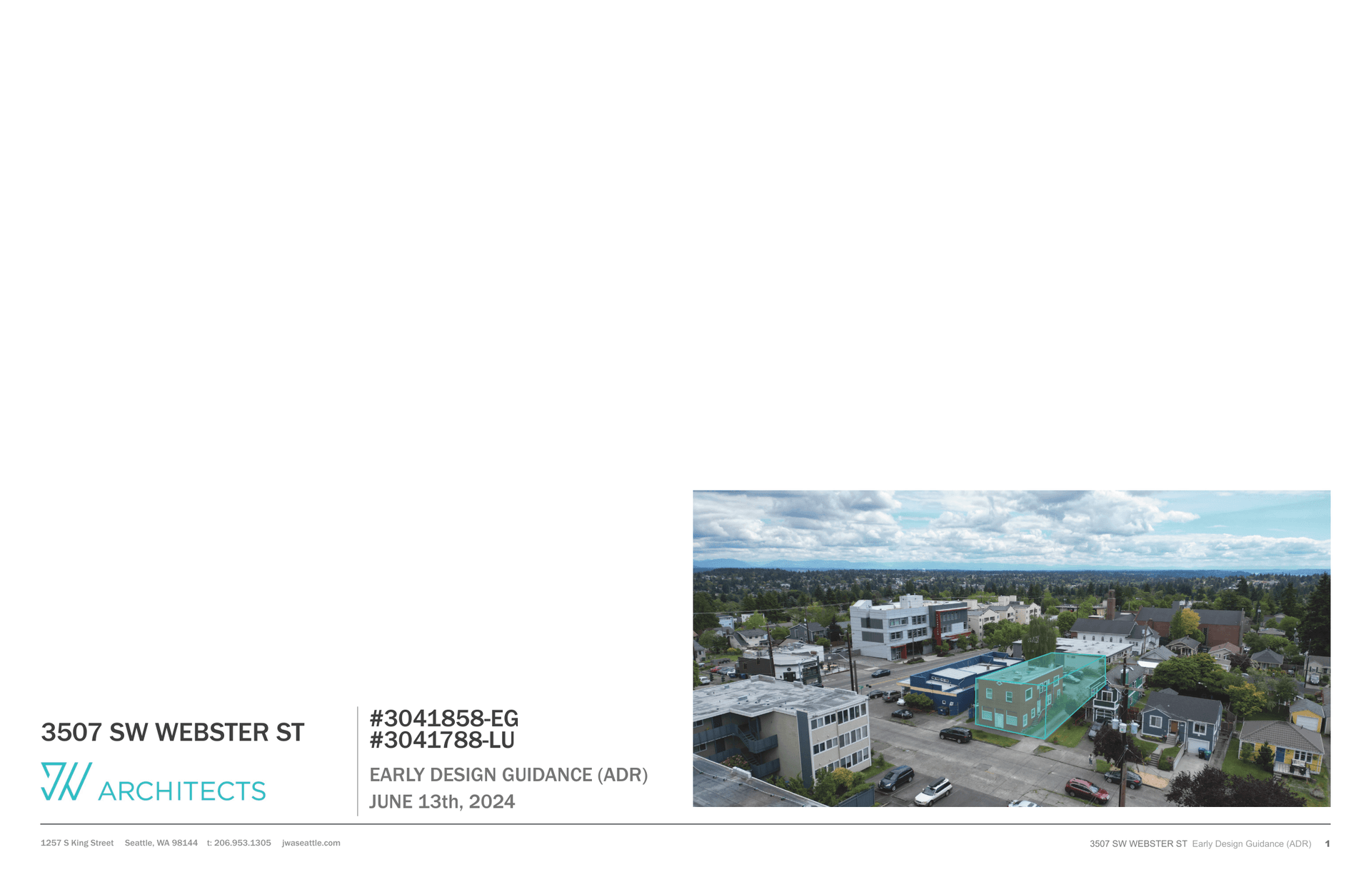 Early design guidance #3041858-EG, sheet 1 of 38