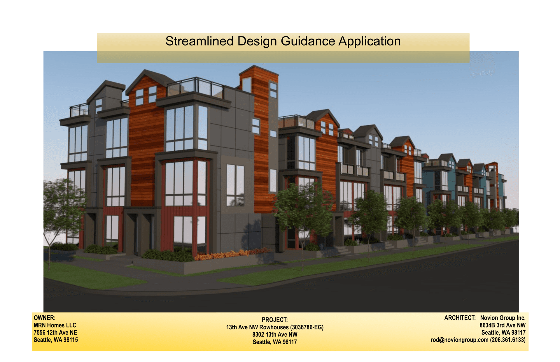 Early design guidance #3036786-EG, sheet 1 of 32