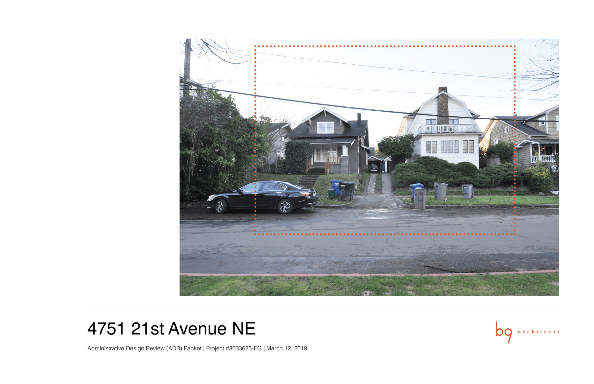Cover drawing of 4751 21st Ave NE, from its design review packet