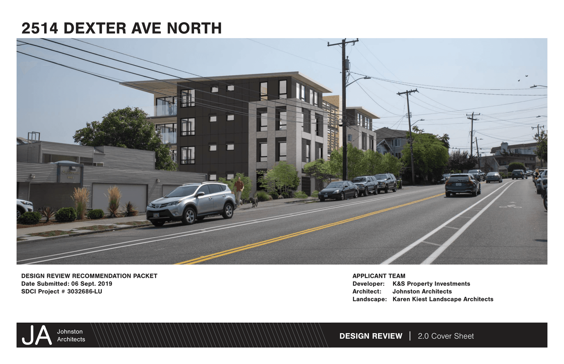 Cover drawing of 2514 Dexter Ave N, from its design review packet
