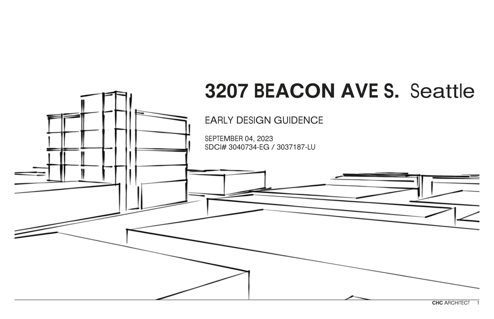 Early design guidance #3040734-EG, sheet 1 of 24