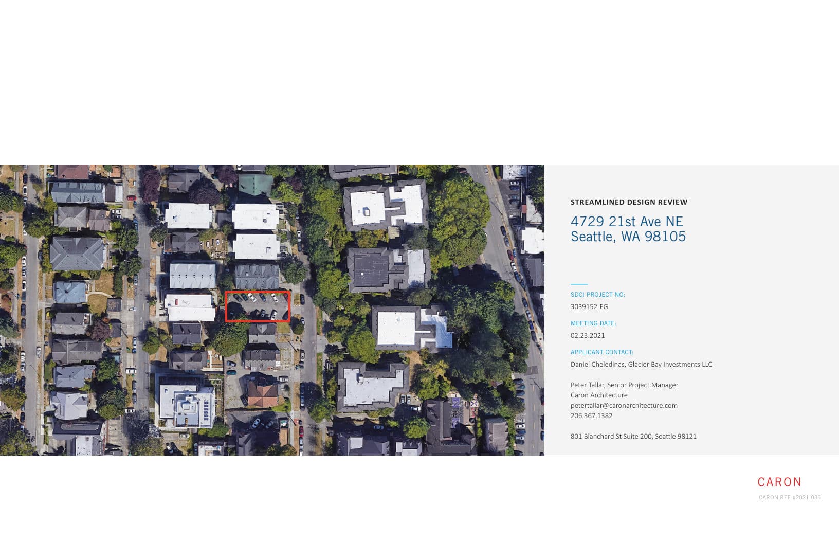 Early design guidance #3039152-EG, sheet 1 of 36