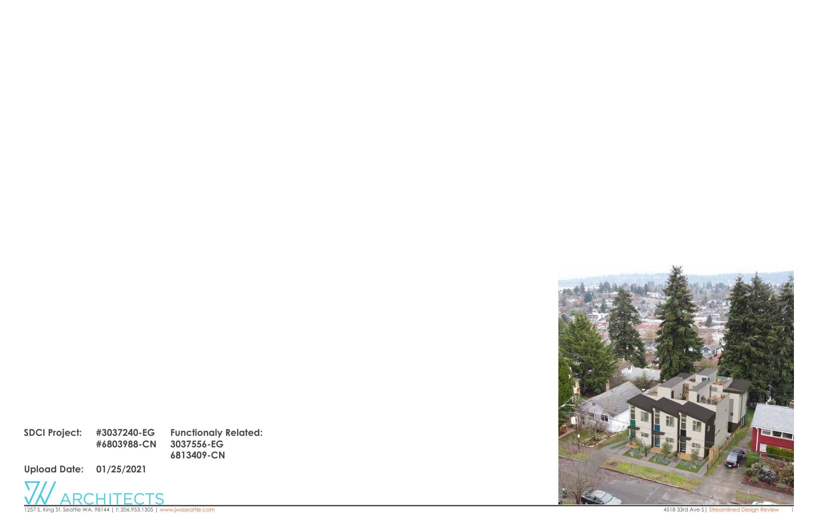 Early design guidance #3037240-EG, sheet 1 of 33