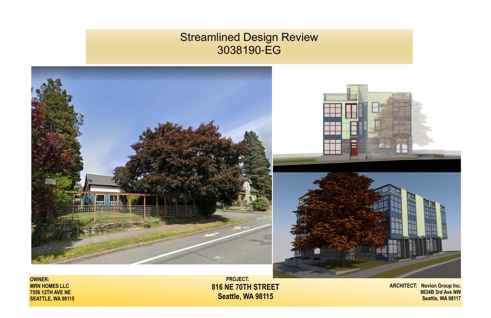 Early design guidance #3038190-EG, sheet 1 of 37