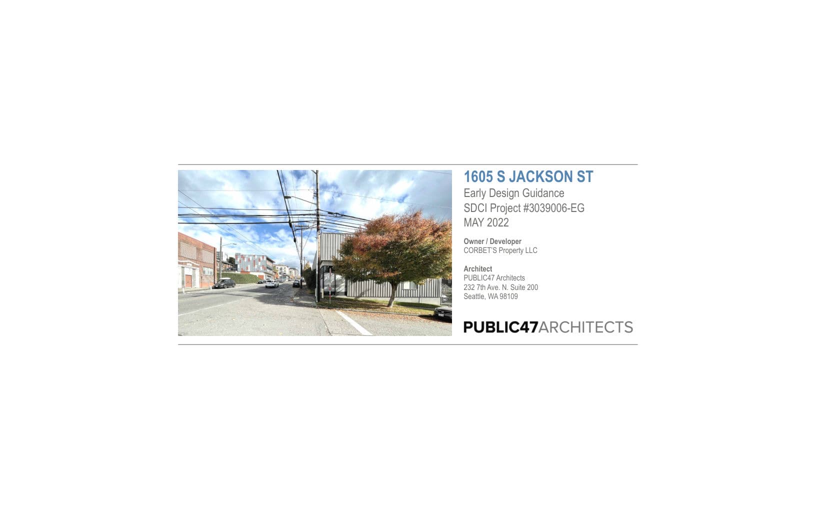 Early design guidance #3039006-EG, sheet 1 of 35