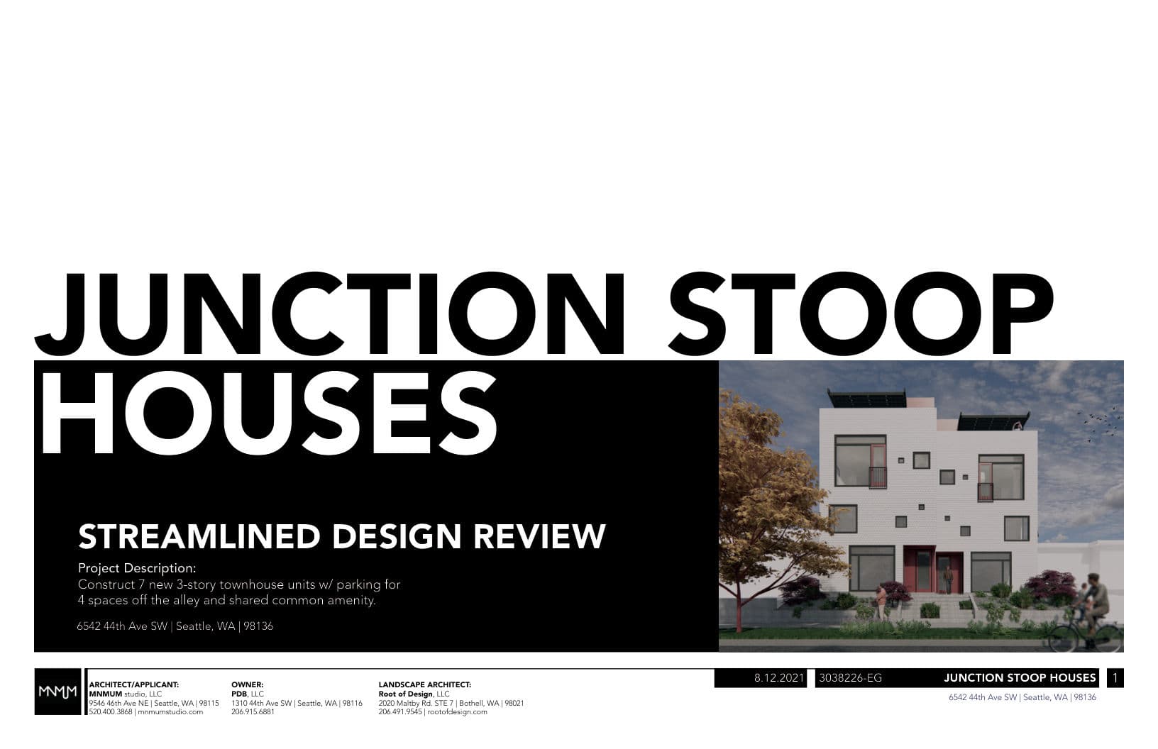 Early design guidance #3038226-EG, sheet 1 of 34