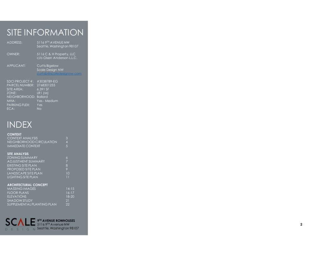 Early design guidance #3038789-EG, sheet 1 of 22