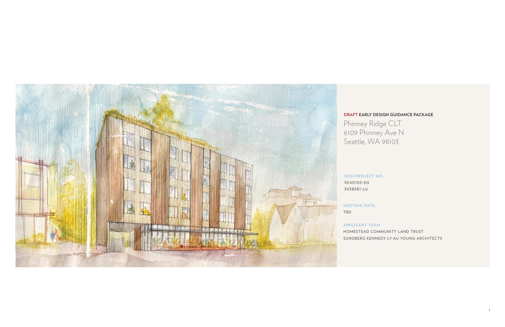 Early design guidance #3040105-EG, sheet 1 of 32