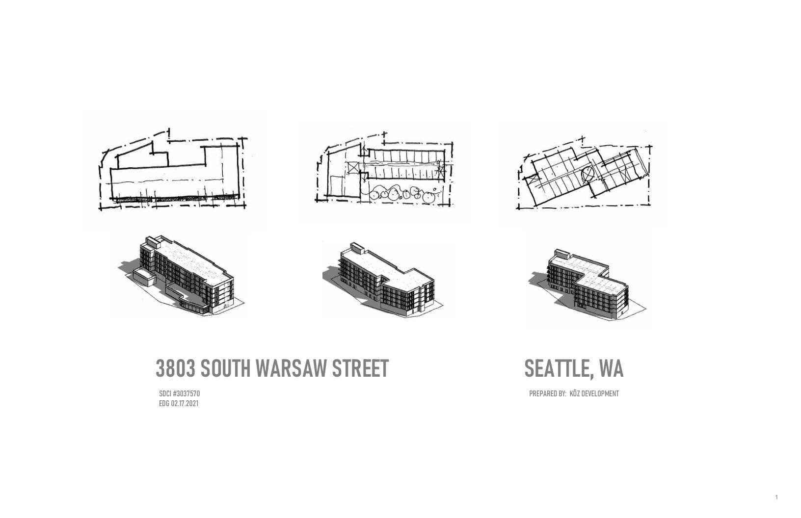 Early design guidance #3037570-EG, sheet 1 of 35