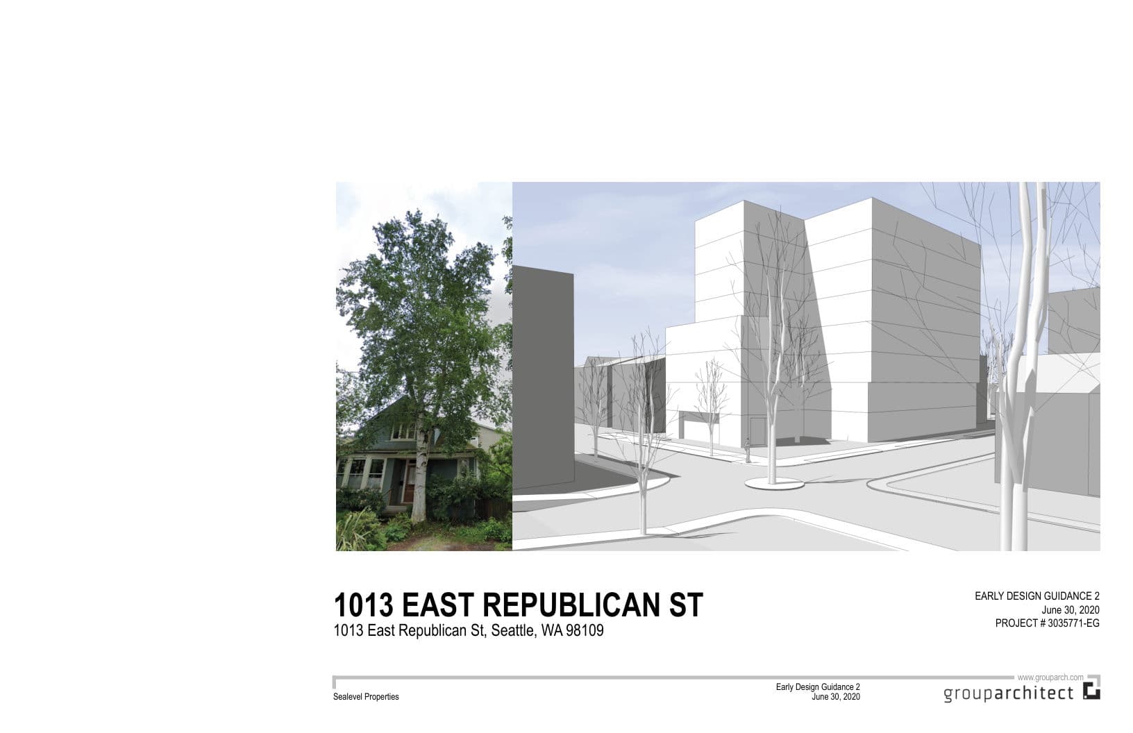 Early design guidance #3035771-EG, sheet 1 of 35