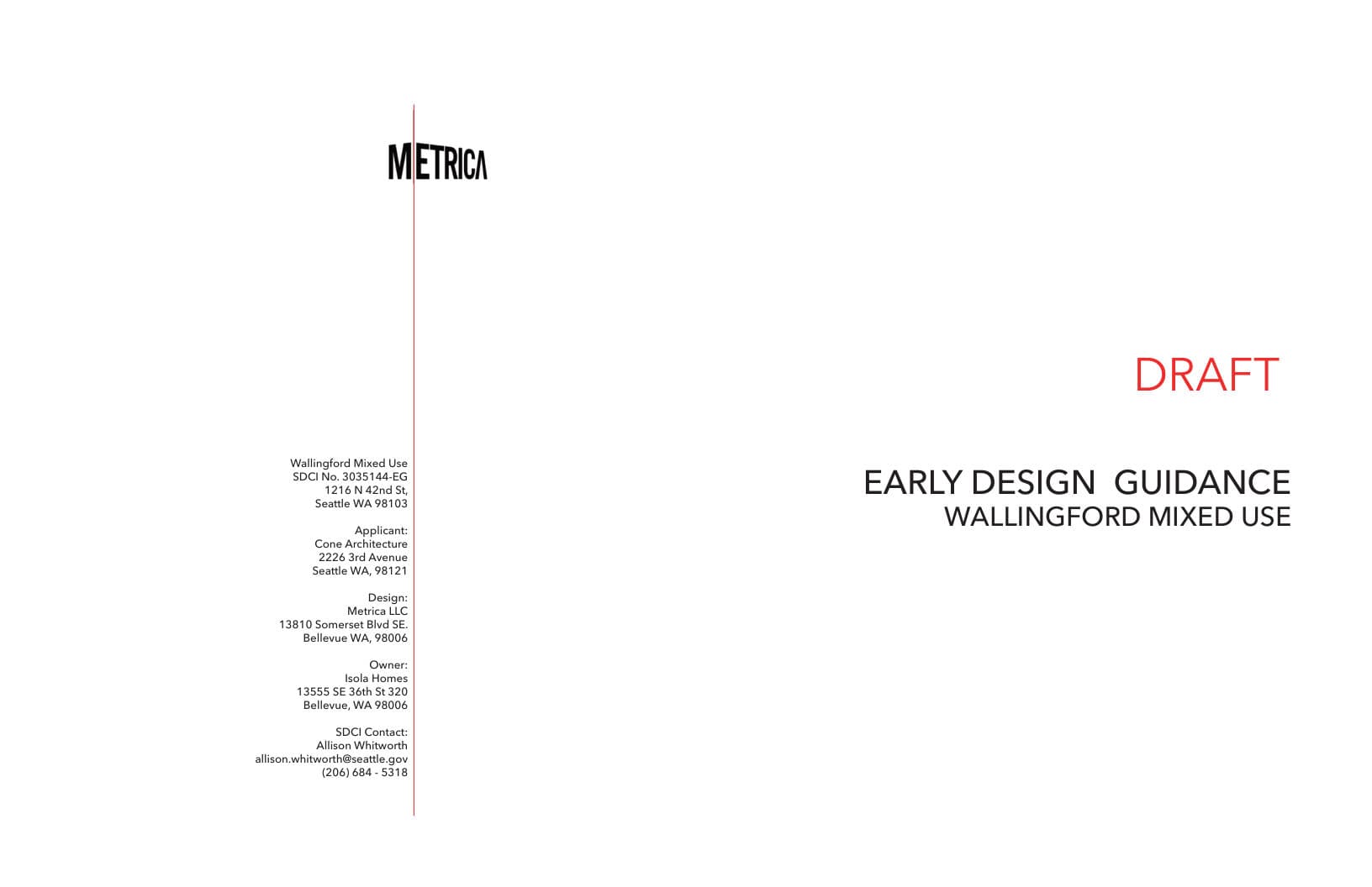Early design guidance #3035144-EG, sheet 1 of 53