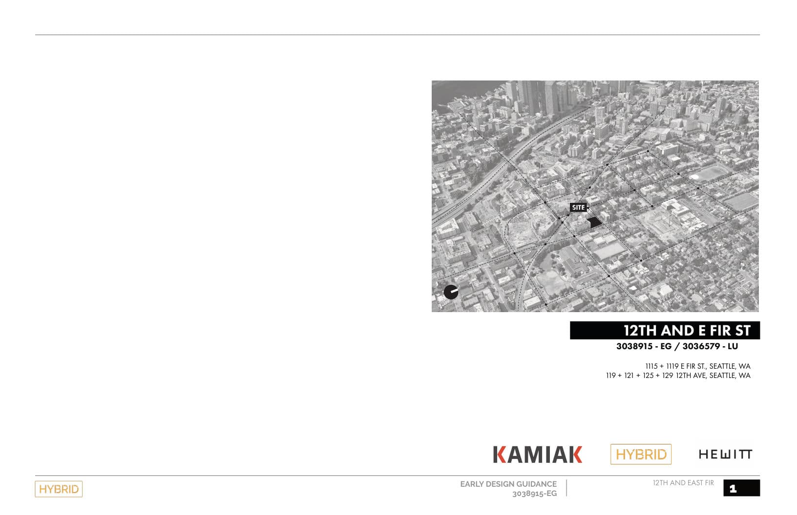 Early design guidance #3038915-EG, sheet 1 of 52