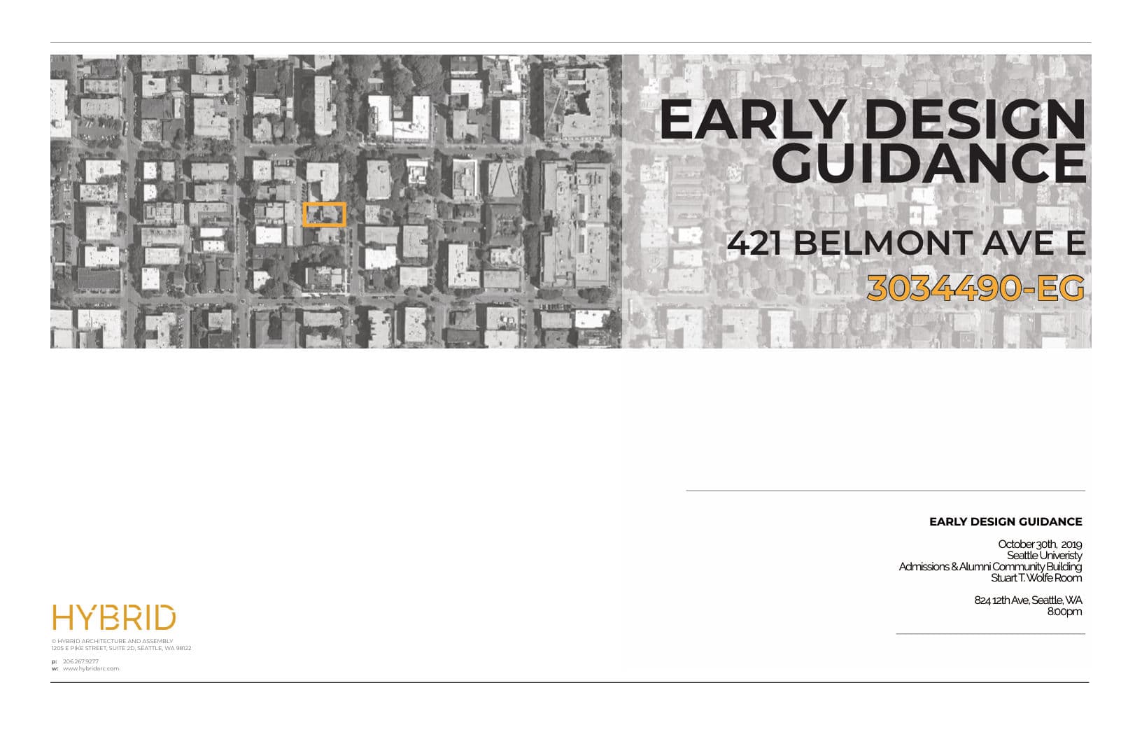 Early design guidance #3034490-EG, sheet 1 of 47