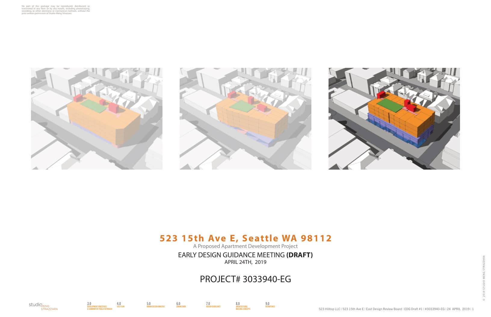 Early design guidance #3033993-EG, sheet 1 of 40