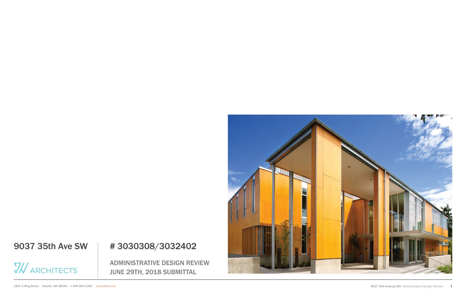 Early design guidance #3032405-EG, sheet 1 of 45