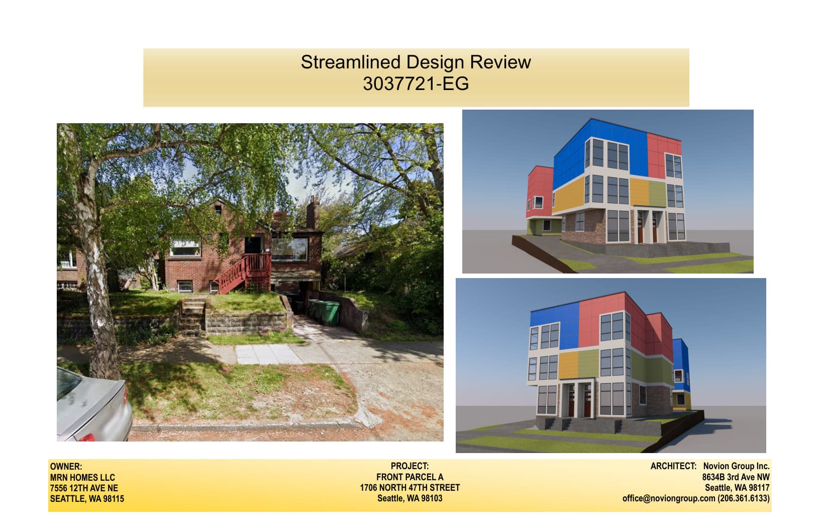 Early design guidance #3037721-EG, sheet 1