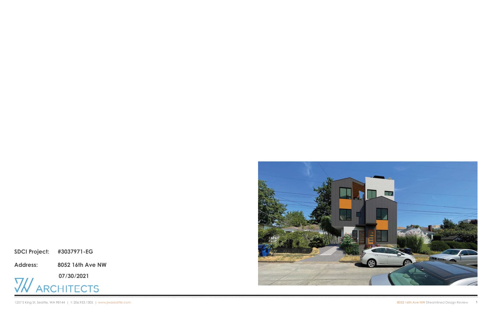 Early design guidance #3037971-EG, sheet 1 of 30
