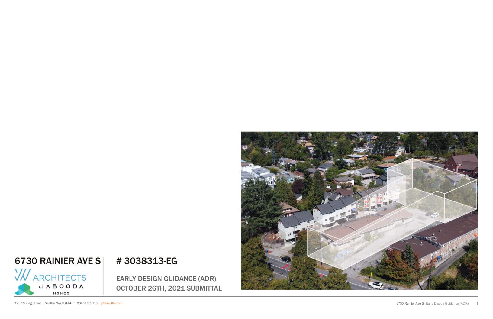 Early design guidance #3038313-EG, sheet 1